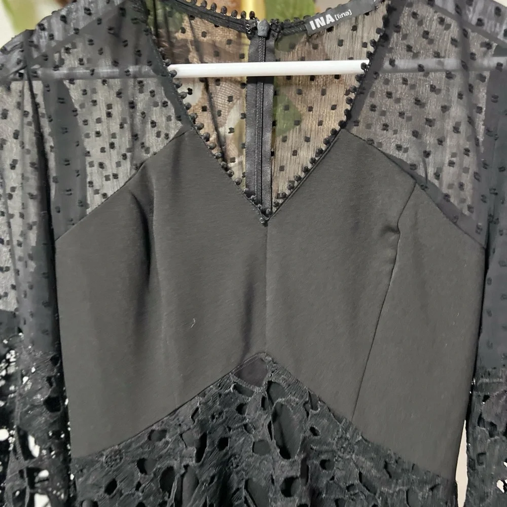 Ina black net dress